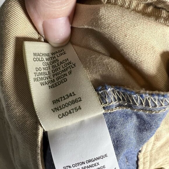 L.L Bean Lakewashed Chino Favorite Fit Pants women's size 14 Tan Workwear Office - Picture 10 of 10